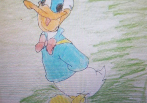 Prace plastyczne wykonane przez uczniów. - Kaczor Donald