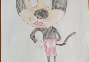 Prace plastyczne wykonane przez uczniów. - Myszka Mickey