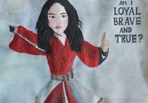 Prace plastyczne wykonane przez uczniów. - Mulan