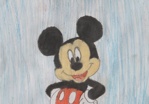 Prace plastyczne wykonane przez uczniów. - Myszka Mickey
