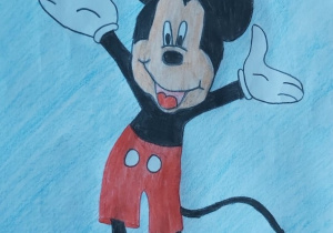 Prace plastyczne wykonane przez uczniów. - Myszka Mickey