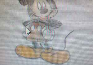 Prace plastyczne wykonane przez uczniów. - Myszka Mickey