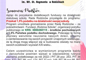 Plakat promujący Fundacje "Rodzice Szkole"
