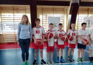 Reprezentanci szkoły w zawodach koszykarskich