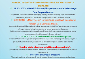Plakat promujący akcje związane z przyjściem wiosny.