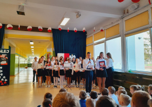 Przemówienie przedstawicieli samorządu uczniowskiego