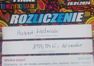 Rozliczenie i dyplom uznania.