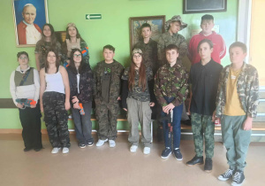 Uczniowie klas siódmych.