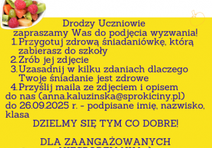 Zdrowe śniadanie - plakat