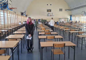 Uczennica przed konkursem.