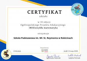 Certyfikat udziału w projekcje.